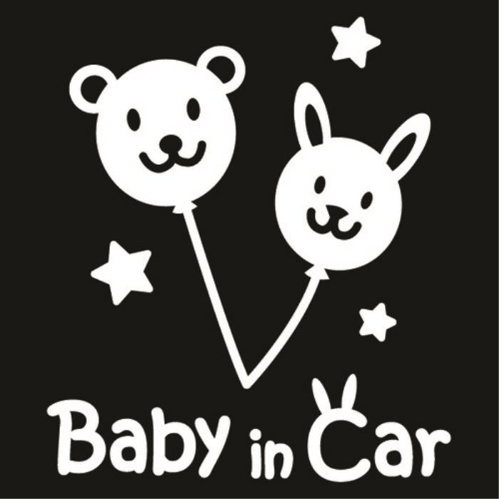 [LSC-128] 자동차스티커_버니곰_baby in car