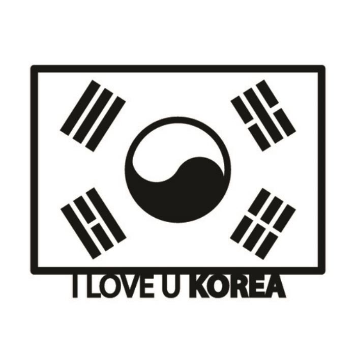 [LSC-173] 자동차스티커_I Love U Korea_01