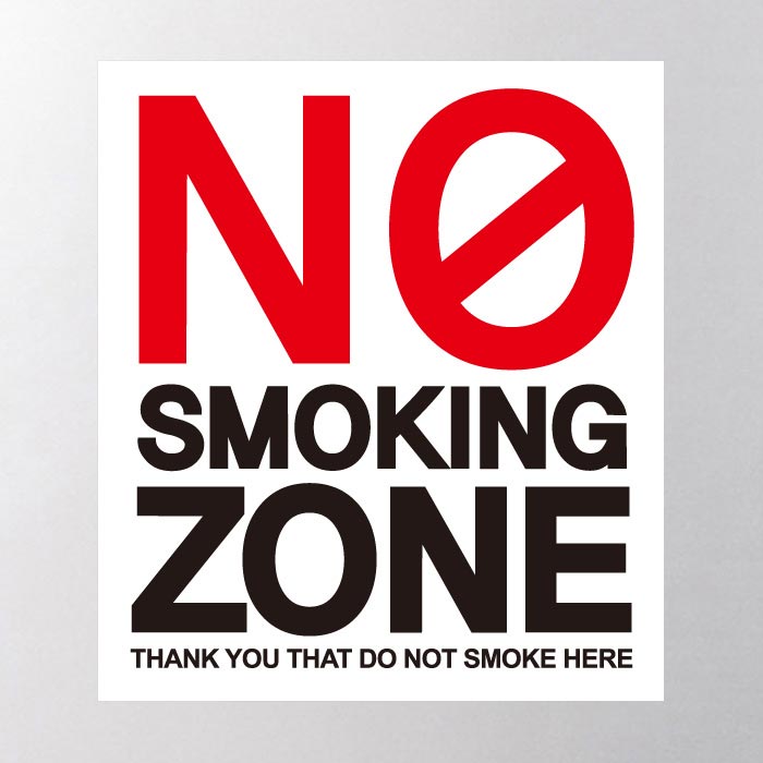 [SMC-058]금연스티커_사인 NO SMOKING ZONE(칼라)