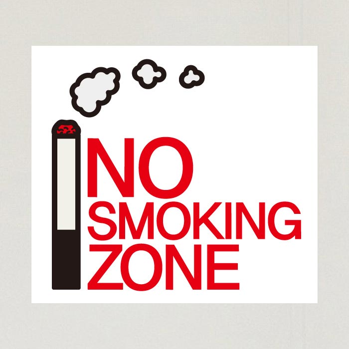 [SMC-067]금연스티커_사인 NO SMOKING ZONE(칼라)